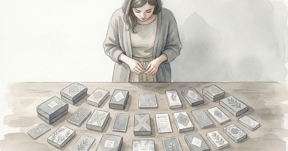 選択疲れの空気を一瞬で伝える