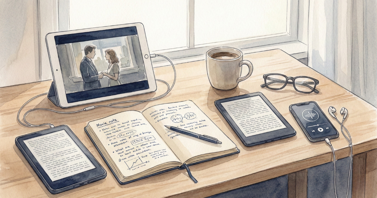 動画配信サービス 映画ノート Kindle Unlimited オーディオブックという選択肢