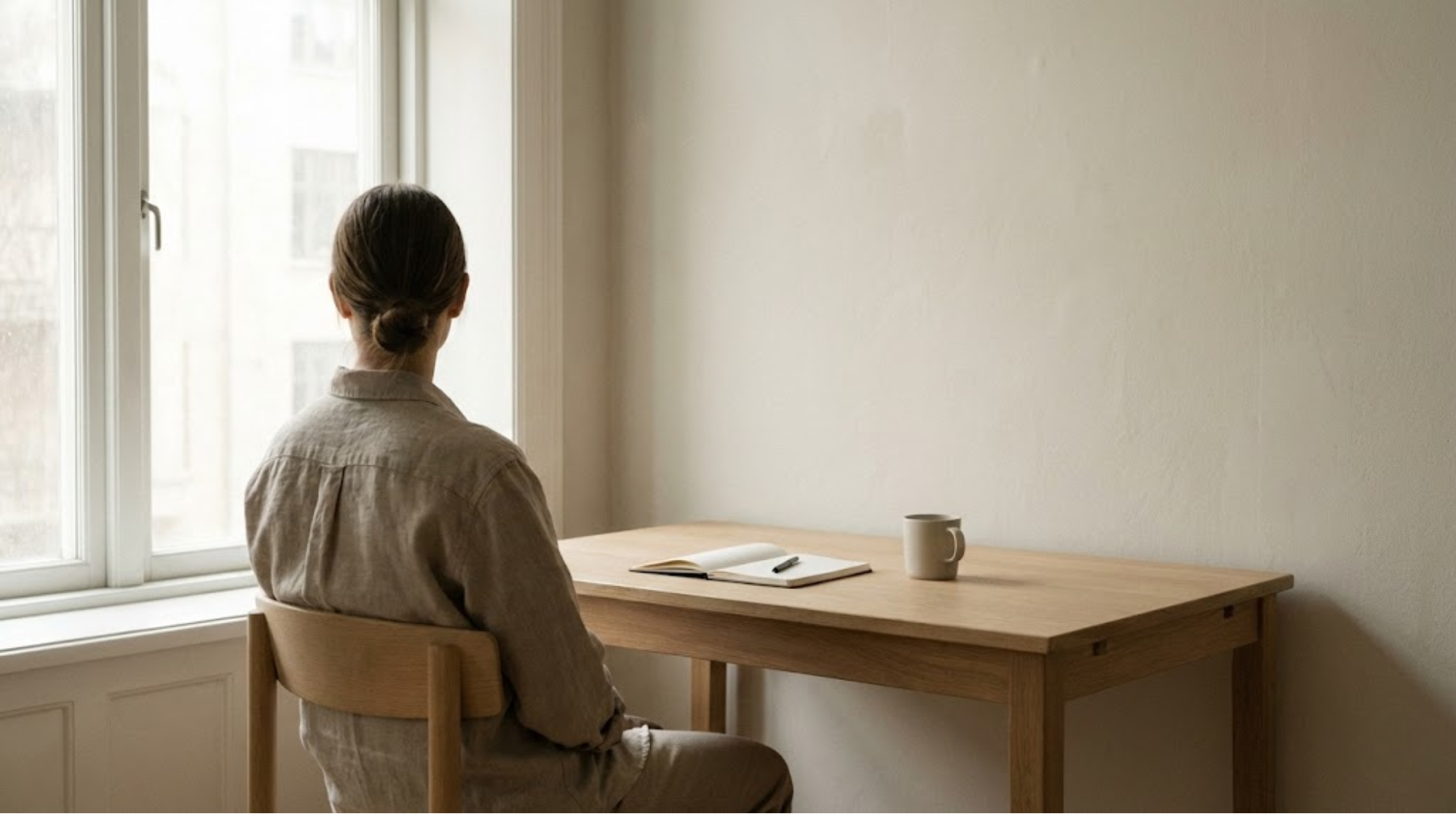 何も起きていないが、考え事をしている空気感。